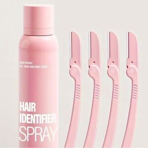 Hair Identifier Spray for Face Shaving Dermaplaning Woman